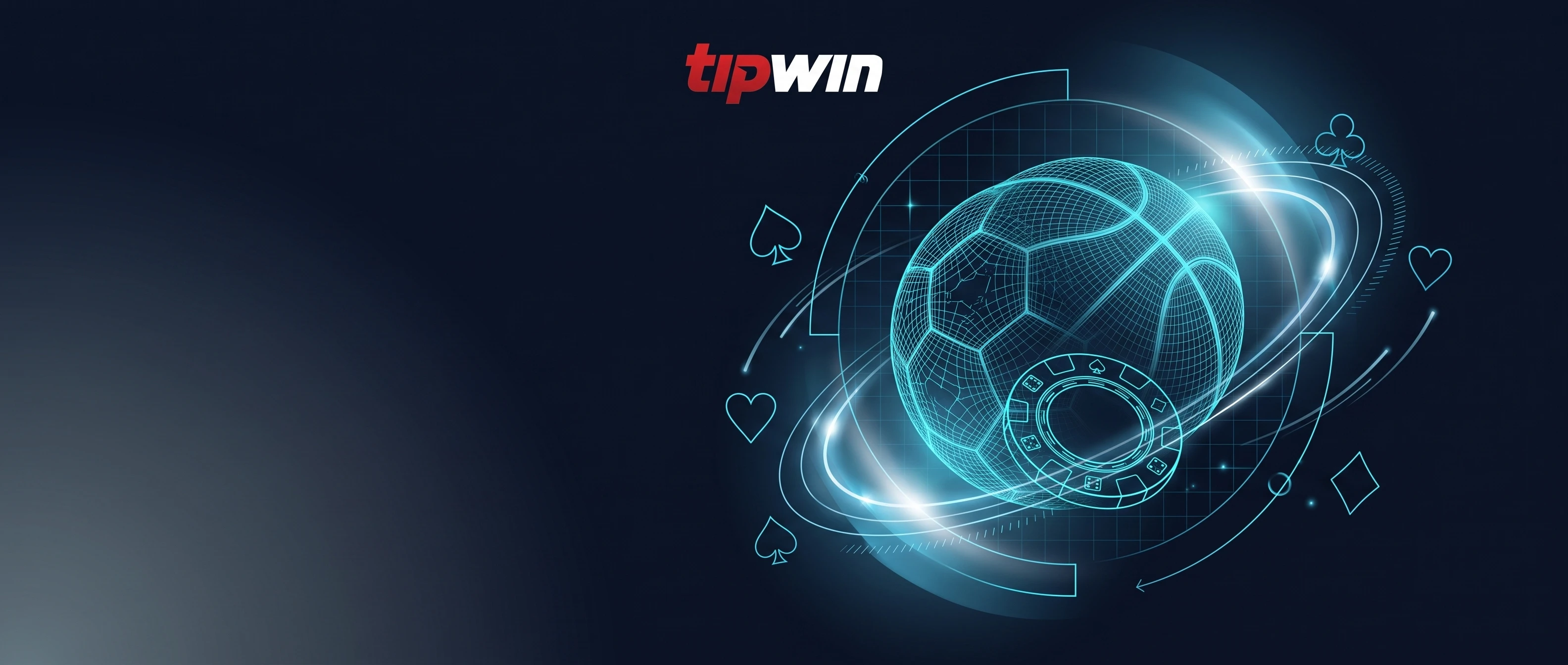 Digitaler Fußball mit leuchtenden Sportwetten-Motiven